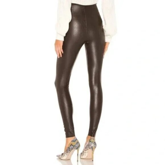NWOT Commando Perfect Control faux leather leggings - espresso - M - Picture 2 of 10
